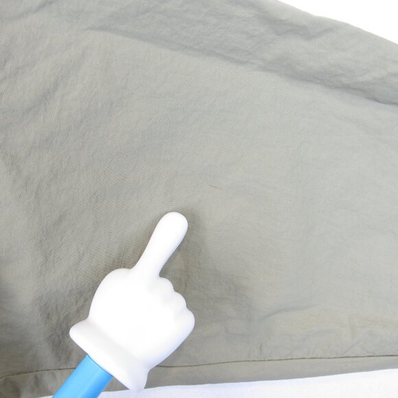 SO Juniors Size M Utility Cropped Windbreaker Jacket Zip Oversized Olive - Picture 6 of 9